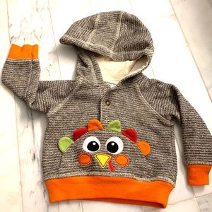 Thanksgiving baby turkey hoodie — 9 months 🦃🦃